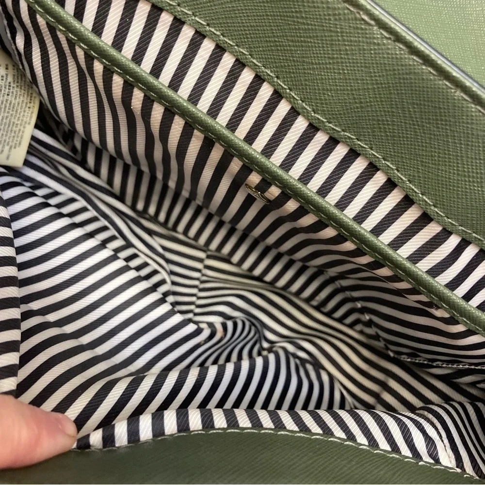 Kate spade rare colorblock crossbody messenger bag green black cream